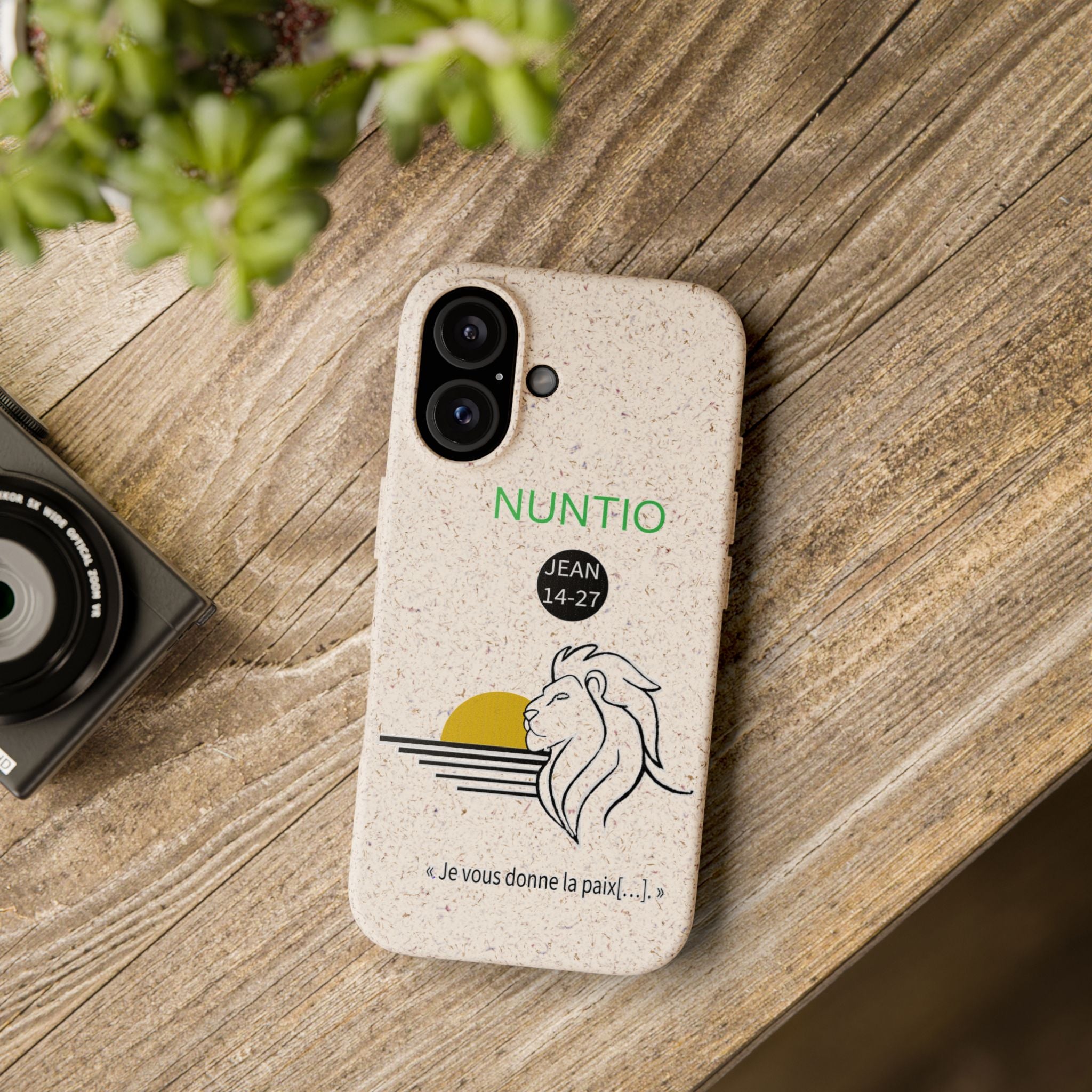 Coque Biodegradable “Garde la paix près de toi” – un rappel discret au quotidien