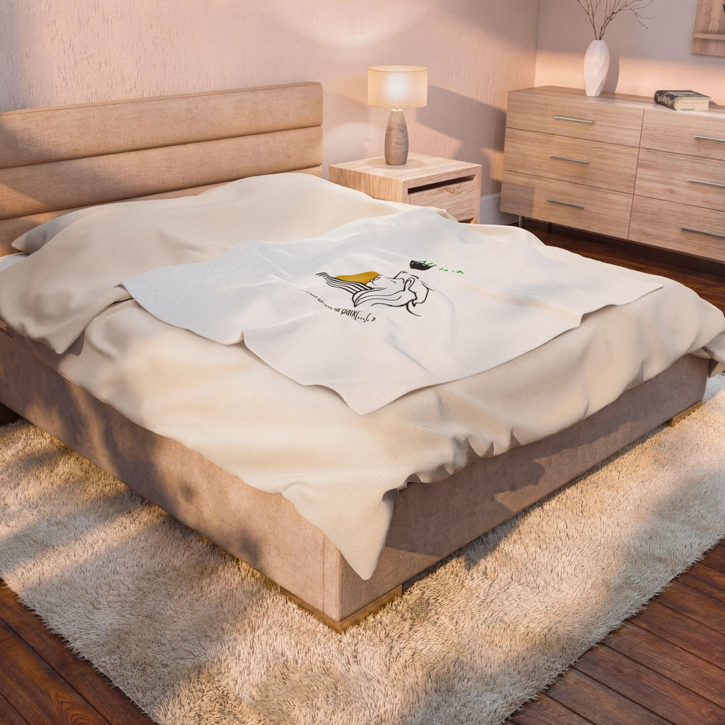 Couverture en peluche de velours  — "NUNTIO" Jean 14:27 Inspirational Throw